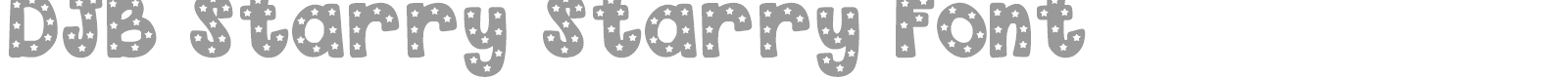 DJB Starry Starry font preview